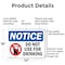 Signmission Do Not Use For Drinking, 24 in W x Rectangle, Aluminum OS-2PACK-NS-A-1824-L-11402 - alternate 5